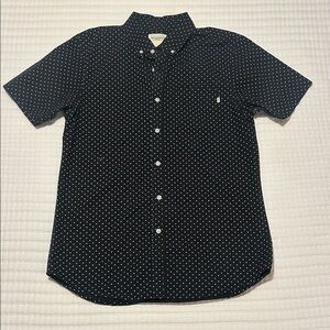 Obey Black and White Polka Dot Casual Shirt men’s medium